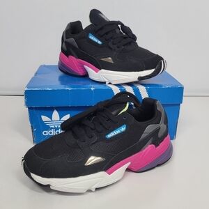 Adidas Falcon Sneakers - Kylie Jenner Black, Purple, Fuschia and White S…